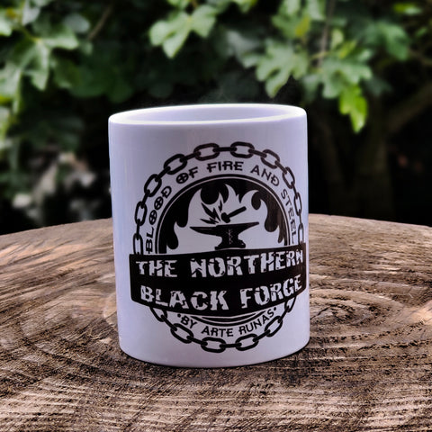 Taza de cerámica blanca de 11 oz - The northern black forge