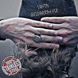 Anillo acero inoxidable símbolo valknut runas futhark