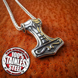Collar Acero inoxidable Martillo de Thor Símbolo Mjolnir Vikingo