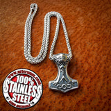 Collar Acero inoxidable Martillo de Thor Símbolo Mjolnir Vikingo