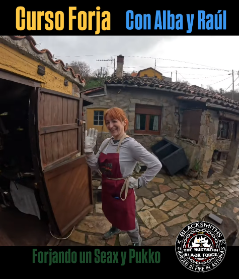 Curso de Forja con Alba y Raúl - Forjamos desde cero un cuchillo seax y un Pukko Nórdico