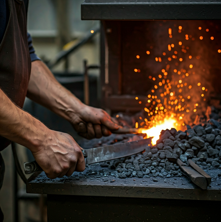 ¿Como lo hacen? Templado acero alto carbono cuchillos