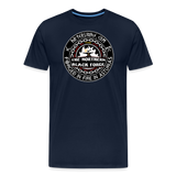 Camiseta prémium hombre | Arte Runas The Northern Black Forge - azul marino