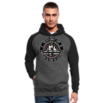 Sudadera dos tonos - Arte Runas The Northern Black Forge - gris grafito/negro