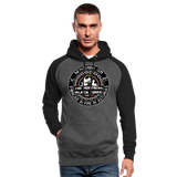 Sudadera dos tonos - Arte Runas The Northern Black Forge - gris grafito/negro