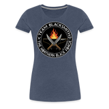 Camiseta premium mujer | Team Blacksmiths knife The Northern Black Forge - azul jaspeado