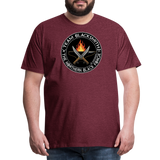 Camiseta prémium hombre | Team blacksmith knife The Northern Black Forge - rojo bordeaux salpicado