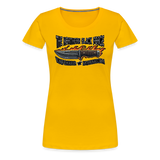 Camiseta premium mujer | KnifeMaker The Northern Black Forge - amarillo sol