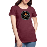 Camiseta premium mujer | Team Blacksmiths knife The Northern Black Forge - rojo bordeaux salpicado