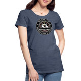 Camiseta premium mujer | Arte Runas The Northern Black Forge - azul jaspeado