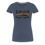 Camiseta premium mujer | KnifeMaker The Northern Black Forge - azul jaspeado