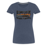 Camiseta premium mujer | KnifeMaker The Northern Black Forge - azul jaspeado