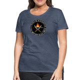 Camiseta premium mujer | Team Blacksmiths knife The Northern Black Forge - azul jaspeado