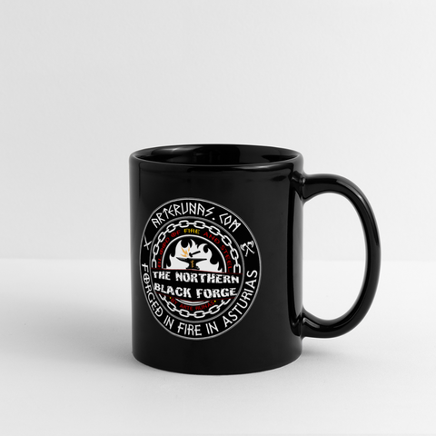 Taza negra - Arte Runas The Northern Black Forge - negro