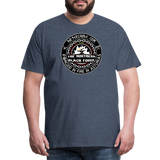 Camiseta prémium hombre | Arte Runas The Northern Black Forge - azul jaspeado