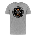 Camiseta prémium hombre | Team Blacksmiths weapons The Northern Black Forge - gris jaspeado