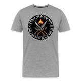 Camiseta prémium hombre | Team Blacksmiths weapons The Northern Black Forge - gris jaspeado