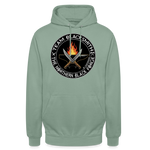 Sudadera clásica | Team Blacksmiths knife The Northern Black Forge by Arte Runas - verde grisáceo