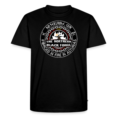 Camiseta prémium hombre | Arte Runas The Northern Black Forge - negro