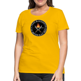 Camiseta premium mujer | Team Blacksmiths knife The Northern Black Forge - amarillo sol