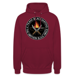 Sudadera clásica | Team Blacksmiths knife The Northern Black Forge by Arte Runas - rojo bordeaux