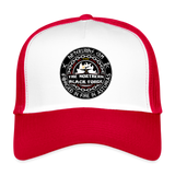 Gorra de malla - Arte Runas The Northern Black Forge - blanco/rojo