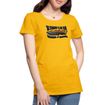 Camiseta premium mujer | KnifeMaker The Northern Black Forge - amarillo sol