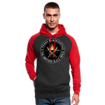 Sudadera dos tonos - Team Blacksmiths knife The Northern Black Forge - negro/rojo