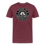 Camiseta prémium hombre | Arte Runas The Northern Black Forge - rojo bordeaux salpicado