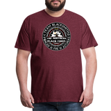 Camiseta prémium hombre | Team Blacksmiths The Northern Black Forge - rojo bordeaux salpicado