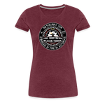 Camiseta premium mujer | Arte Runas The Northern Black Forge - rojo bordeaux salpicado