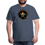 Camiseta prémium hombre | Team blacksmith knife The Northern Black Forge - azul jaspeado