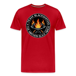 Camiseta prémium hombre | Team blacksmith axes The Northern Black Forge - rojo