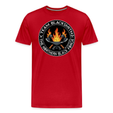 Camiseta prémium hombre | Team blacksmith axes The Northern Black Forge - rojo