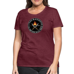 Camiseta premium mujer | Team Blacksmiths knife The Northern Black Forge - rojo bordeaux salpicado