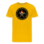 Camiseta prémium hombre | Team blacksmith knife The Northern Black Forge - amarillo sol