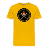 Camiseta prémium hombre | Team blacksmith knife The Northern Black Forge - amarillo sol