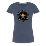 Camiseta premium mujer | Team Blacksmiths knife The Northern Black Forge - azul jaspeado