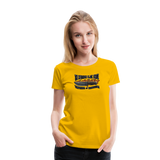 Camiseta premium mujer | KnifeMaker The Northern Black Forge - amarillo sol