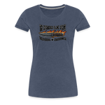 Camiseta premium mujer | KnifeMaker The Northern Black Forge - azul jaspeado