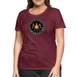 Camiseta premium mujer | Team Blacksmiths axes The Northern Black Forge - rojo bordeaux salpicado