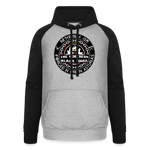 Sudadera dos tonos - Arte Runas The Northern Black Forge - gris jaspeado/negro