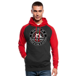 Sudadera dos tonos - Arte Runas The Northern Black Forge - negro/rojo