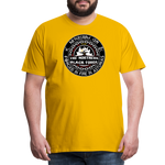 Camiseta prémium hombre | Arte Runas The Northern Black Forge - amarillo sol