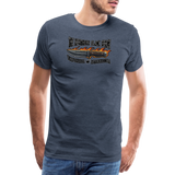 Camiseta prémium hombre | KnifeMaker The Northern Black Forge - azul jaspeado