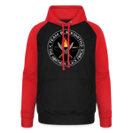 Sudadera dos tonos - Team Blacksmiths knife The Northern Black Forge - negro/rojo