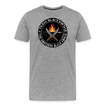 Camiseta prémium hombre | Team blacksmith knife The Northern Black Forge - gris jaspeado