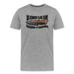 Camiseta prémium hombre | KnifeMaker The Northern Black Forge - gris jaspeado