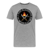 Camiseta prémium hombre | Team blacksmith knife The Northern Black Forge - gris jaspeado