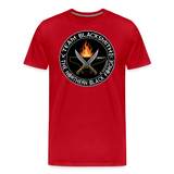 Camiseta prémium hombre | Team blacksmith knife The Northern Black Forge - rojo
